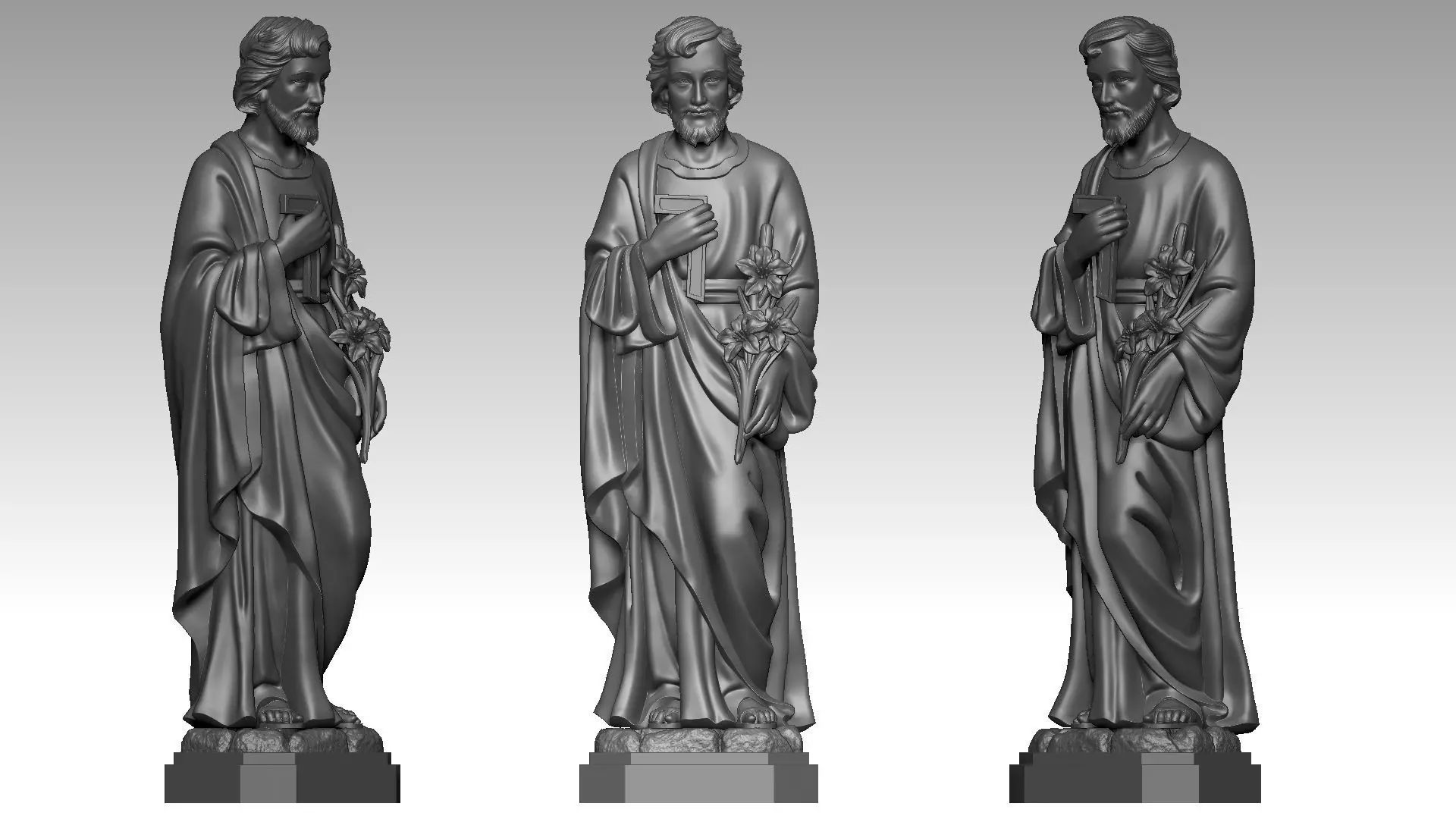 Saint Joseph 3D print model_6