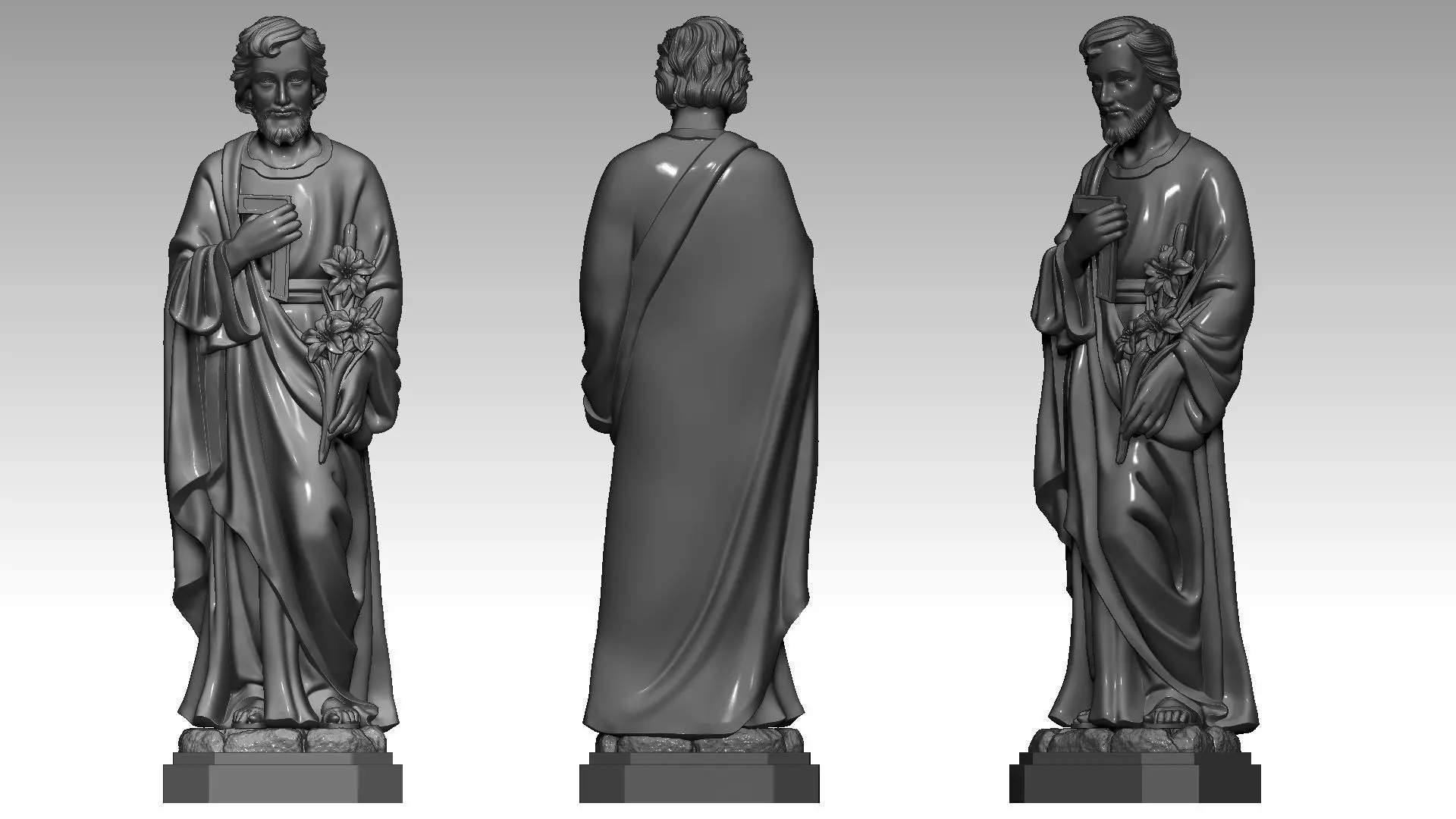 Saint Joseph 3D print model_11