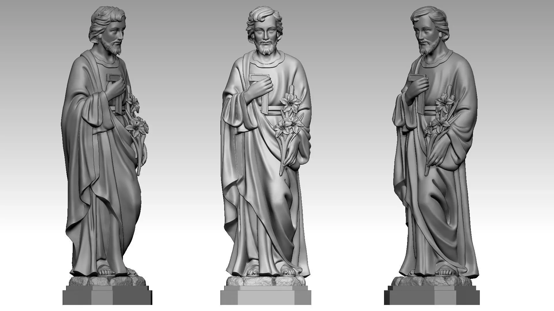Saint Joseph 3D print model_4