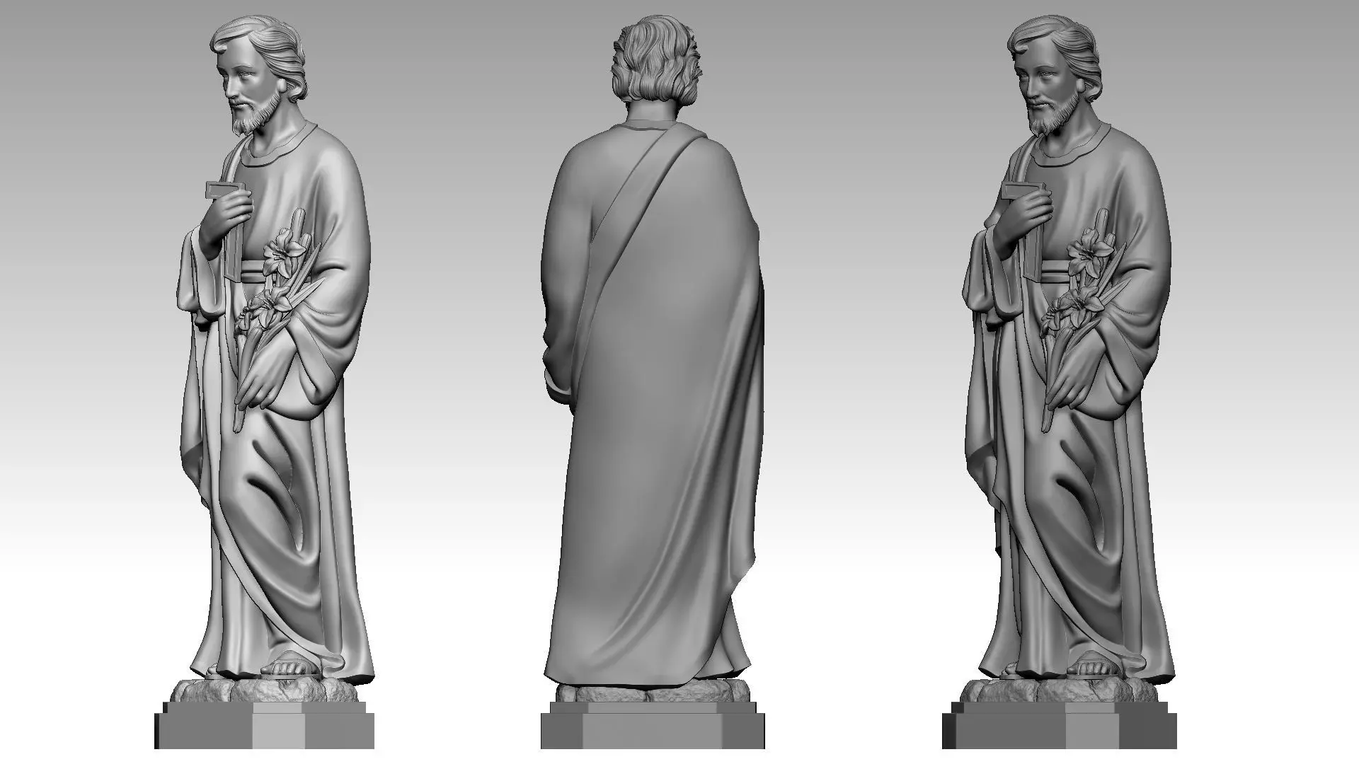 Saint Joseph 3D print model_8