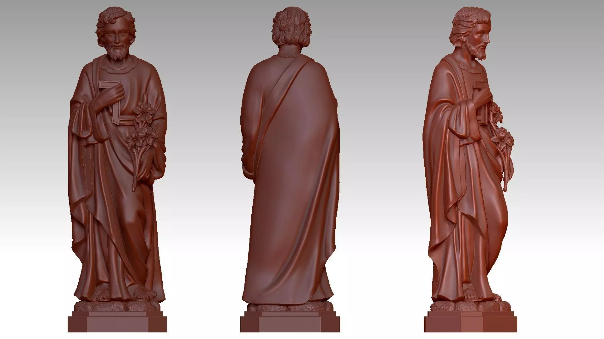 Saint Joseph 3D print model_3