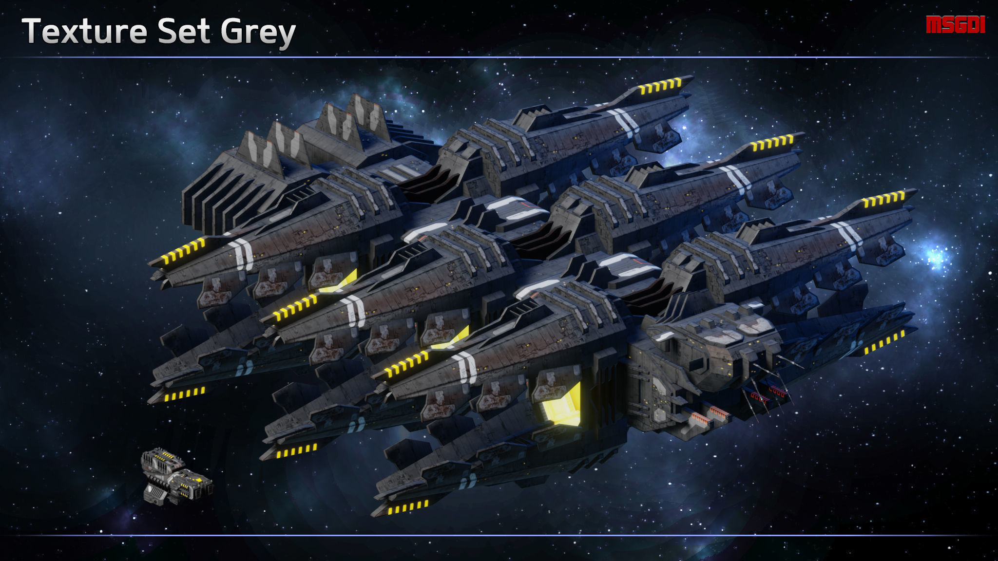 Spaceship Progenitor Resource Ships Low-poly 3D model_6