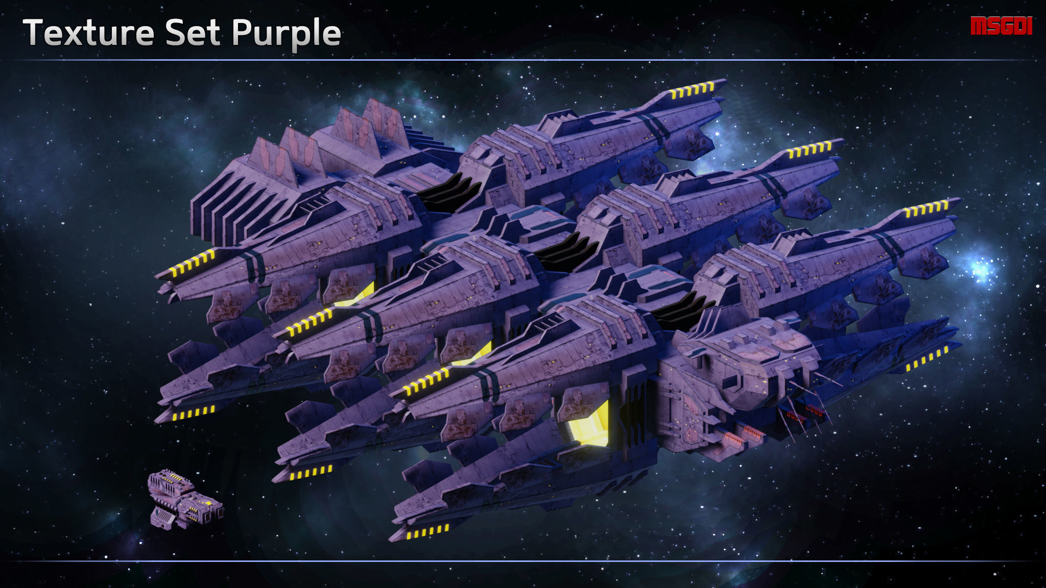 Spaceship Progenitor Resource Ships Low-poly 3D model_7