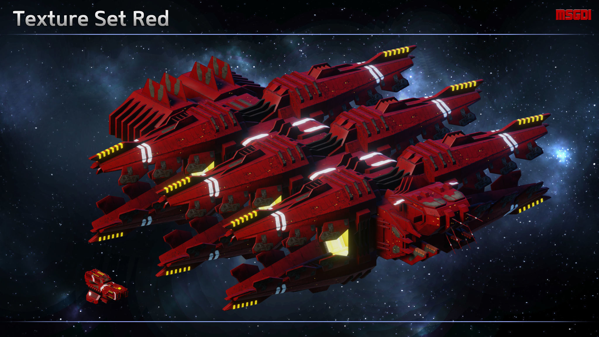 Spaceship Progenitor Resource Ships Low-poly 3D model_8