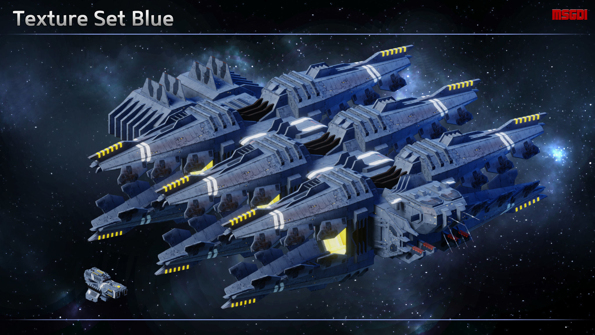 Spaceship Progenitor Resource Ships Low-poly 3D model_5