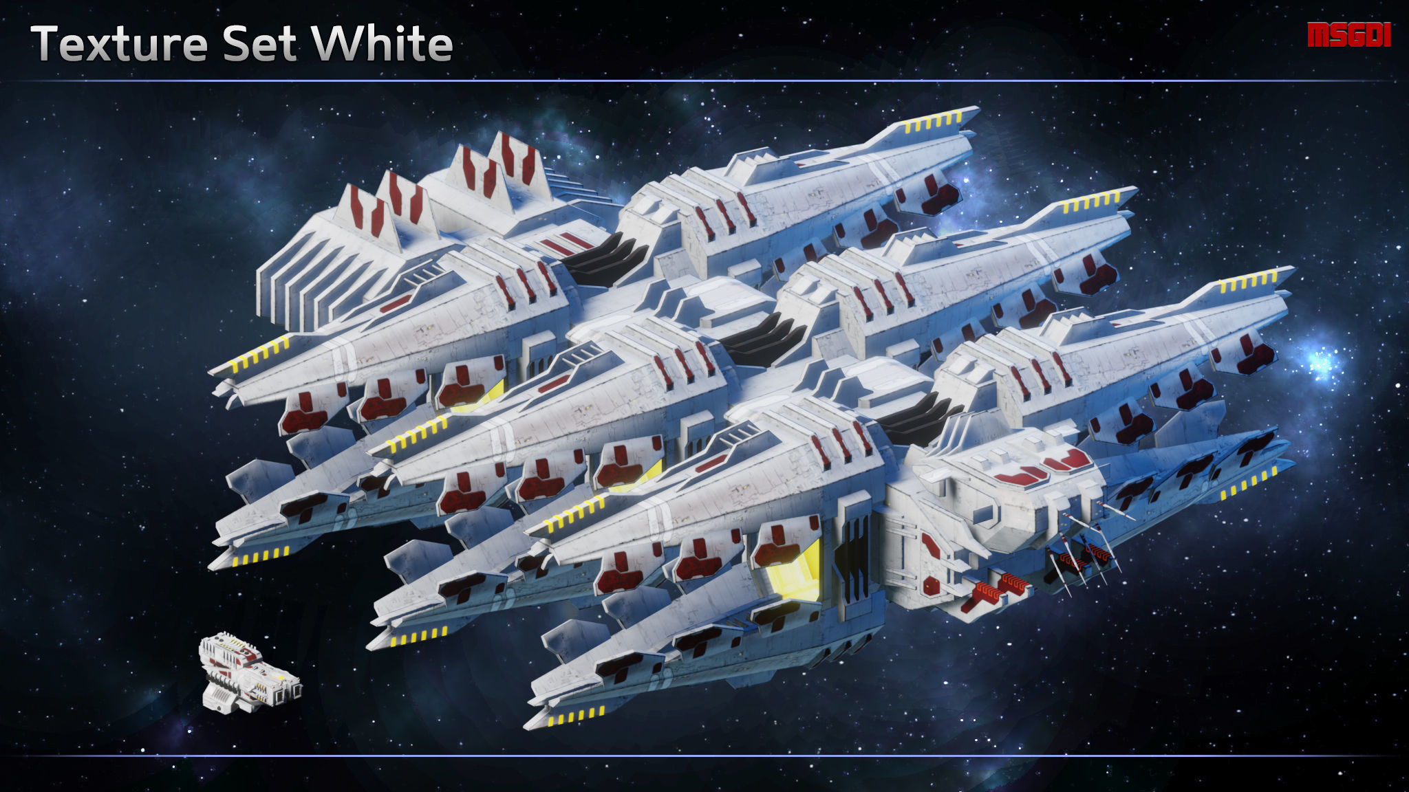 Spaceship Progenitor Resource Ships Low-poly 3D model_9