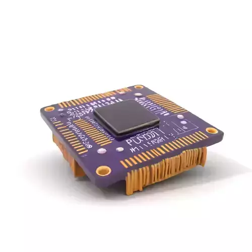 Purple Circuit Chip model pack Low-poly 3D model