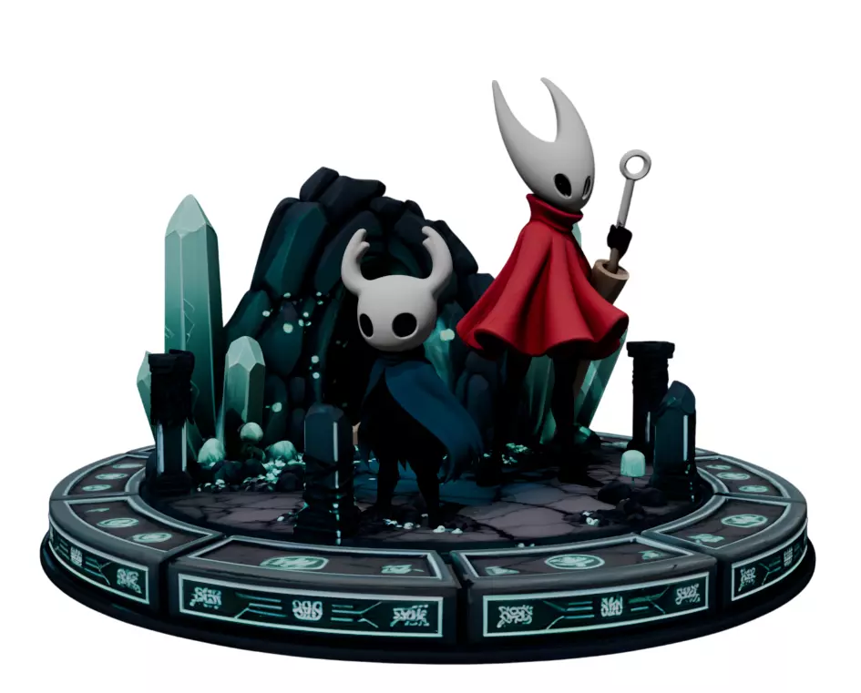 Hollow Knight and Hornet 3D print model