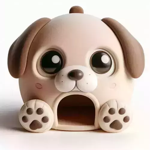 Adorable 3D Printed Dog Pot Holder for Modern Home Decor