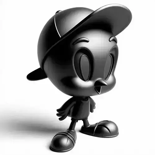 Tweety Bird Cartoon 3D Printed Decorative Showpiece 