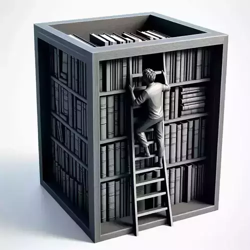 Climbing Man Book Nook 3D Model