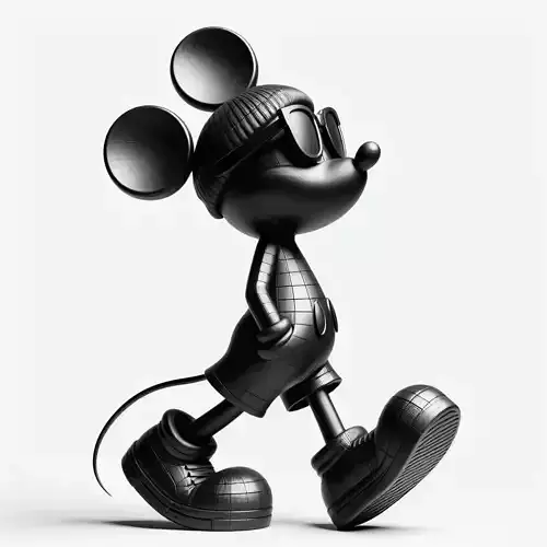 Mickey Mouse Walking 3D Model Decor
