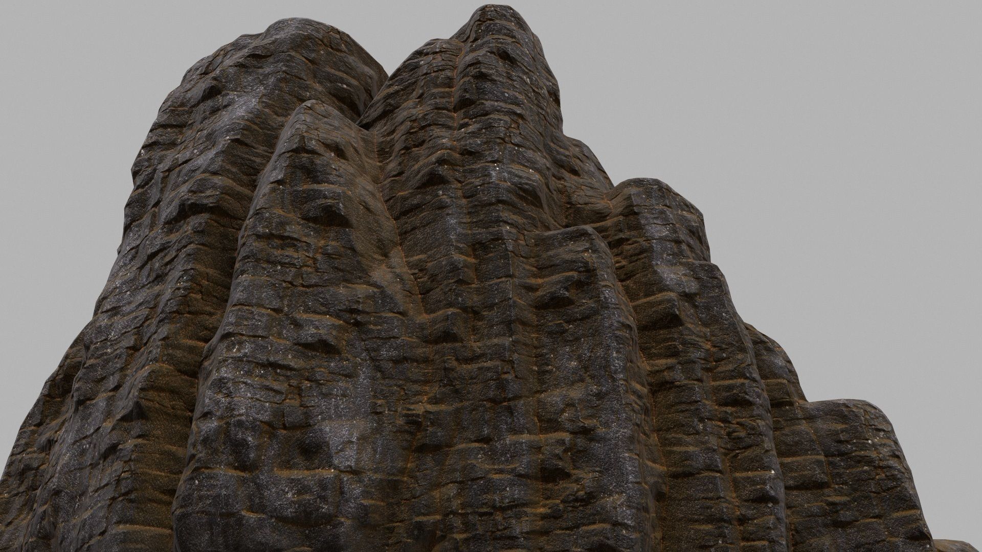 Rock formation Low-poly 3D model_5