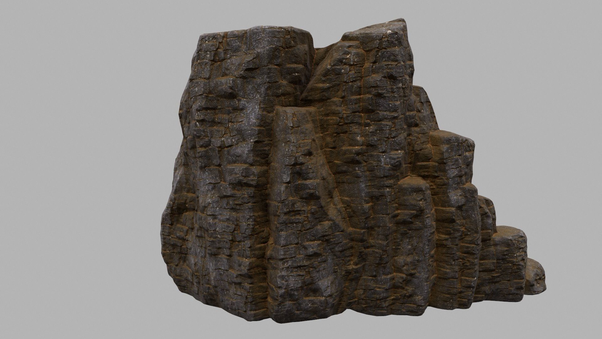 Rock formation Low-poly 3D model_9