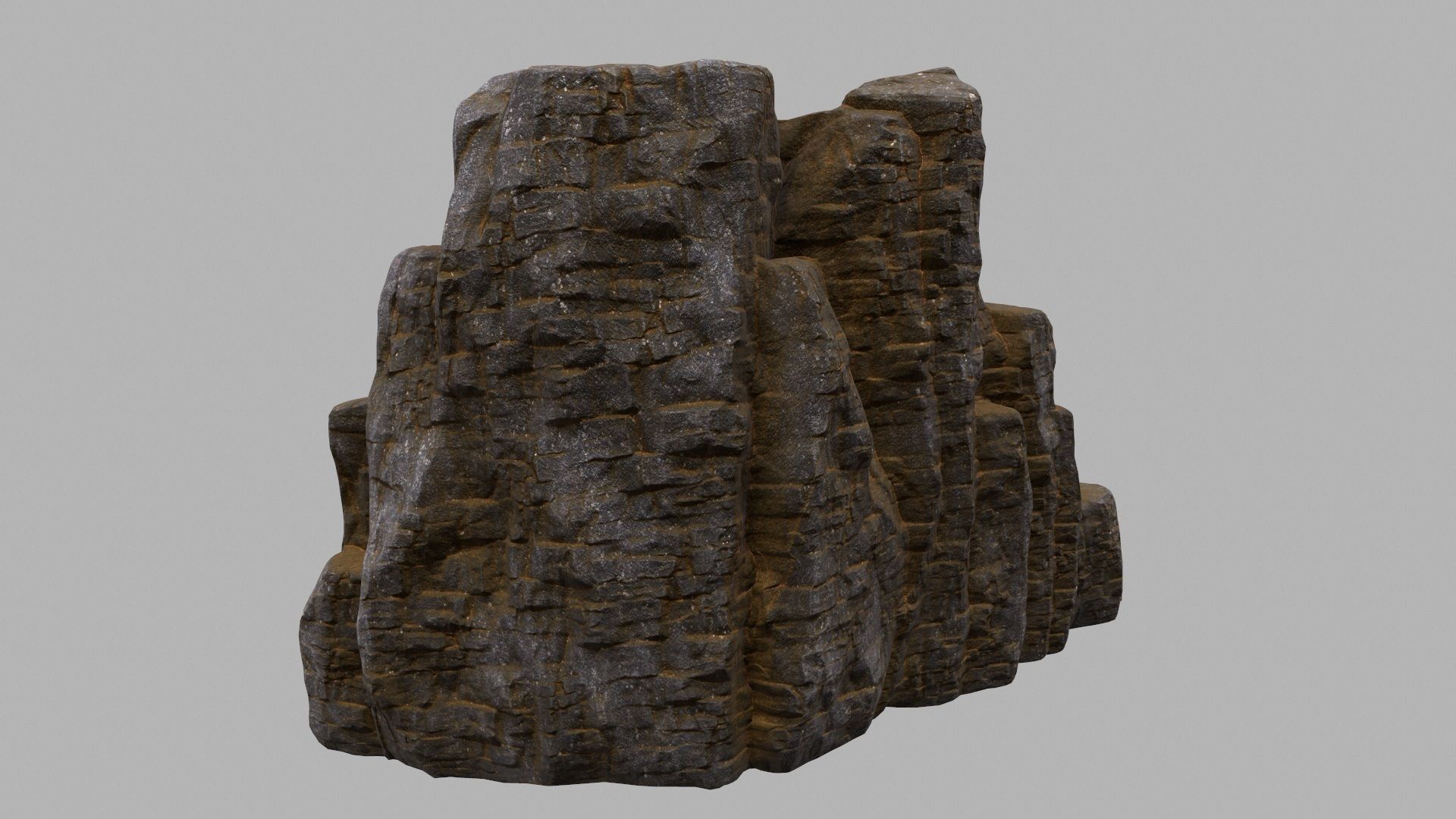 Rock formation Low-poly 3D model_10