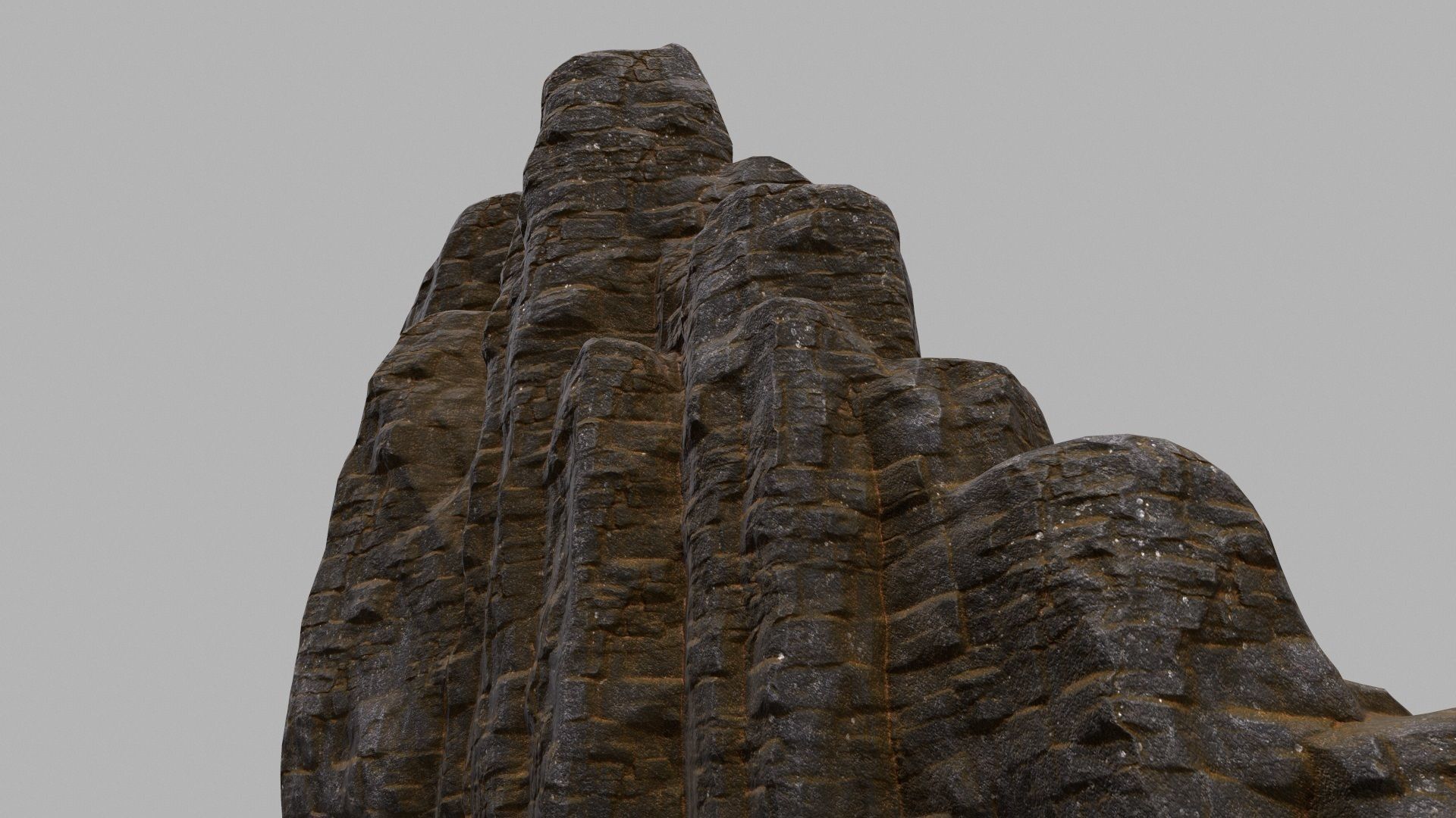 Rock formation Low-poly 3D model_3