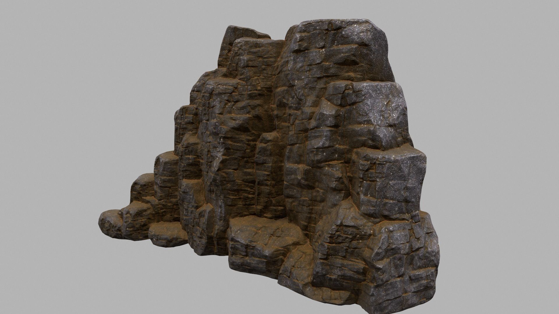 Rock formation Low-poly 3D model_11