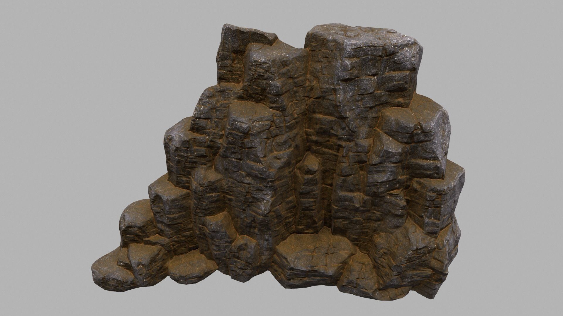 Rock formation Low-poly 3D model_6