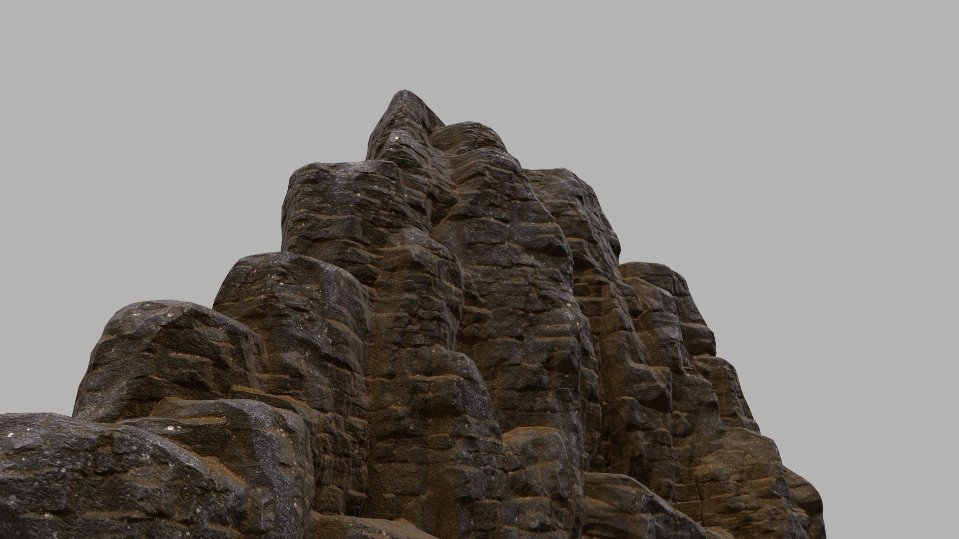 Rock formation Low-poly 3D model_1