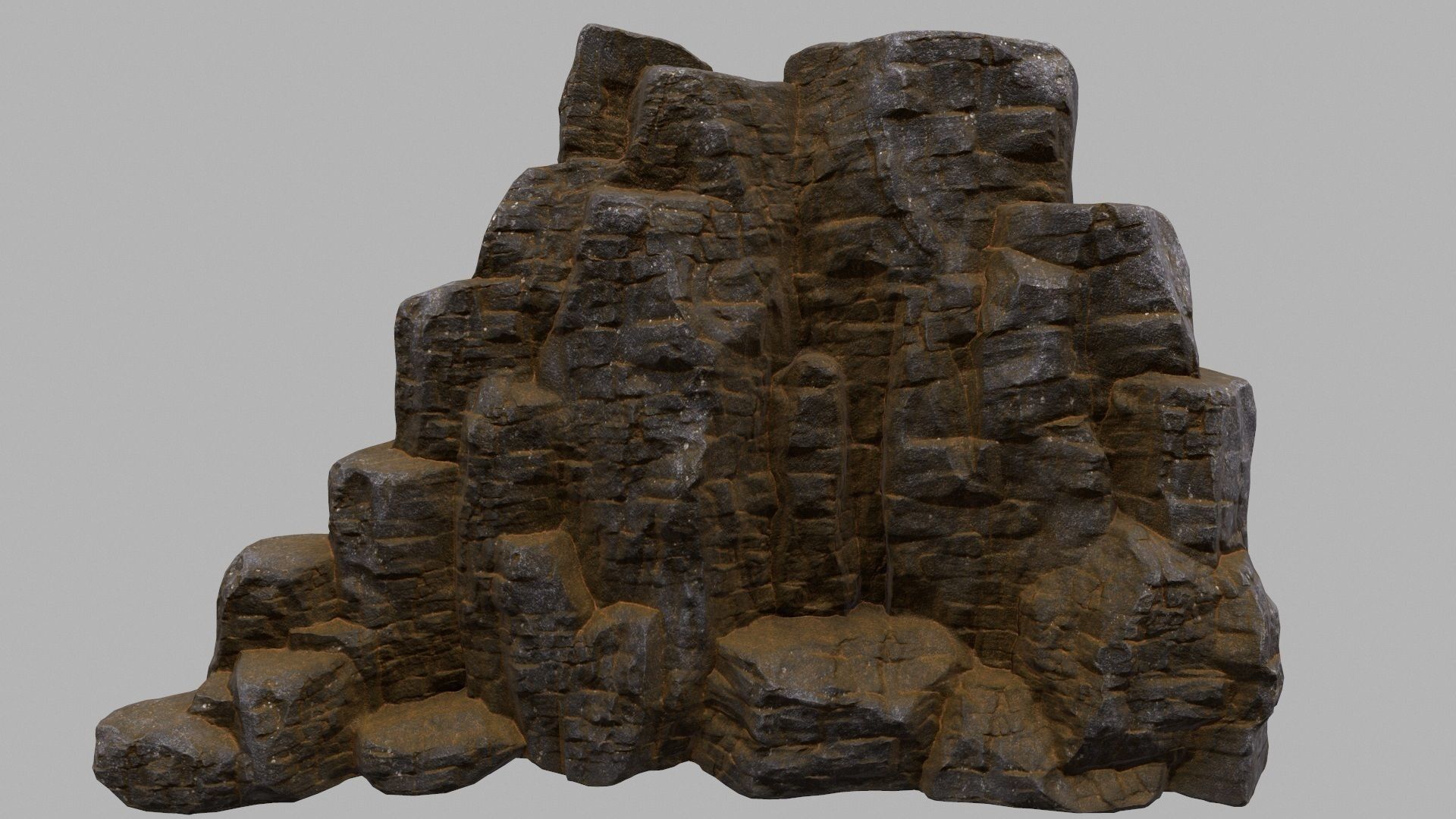 Rock formation Low-poly 3D model_4