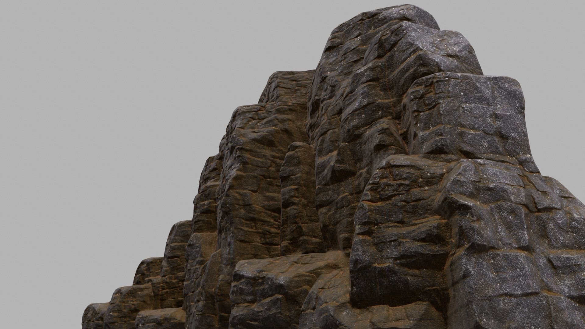 Rock formation Low-poly 3D model_2