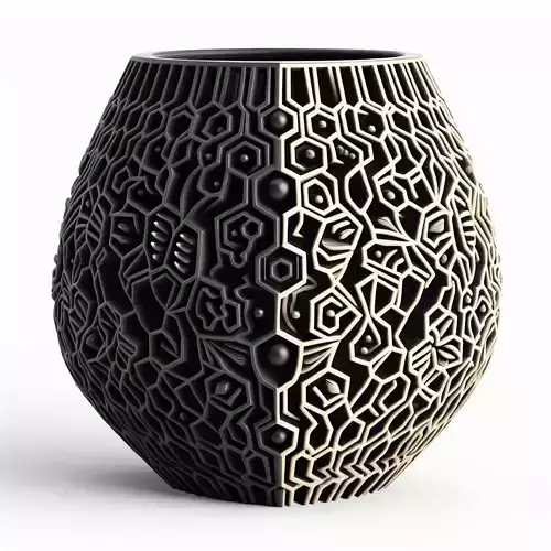 Voronoi Style Modern Decorative Pot