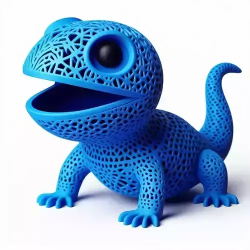 Voronoi Style Lizard 3D Model