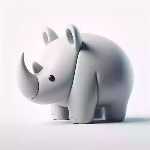 Realistic Rhino 3D Printable Model