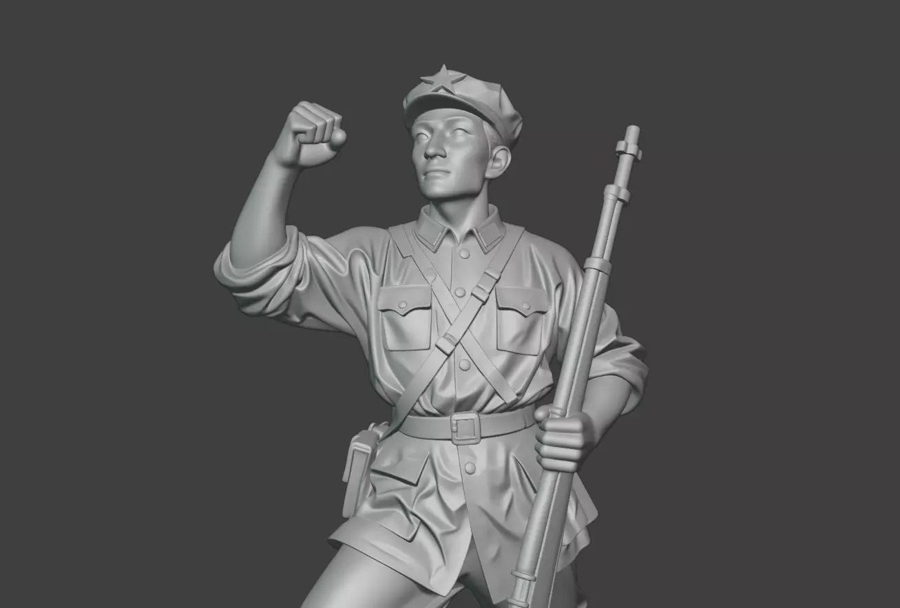 Military sculpture warrior  military battle war hero  soldier 3D print model_1