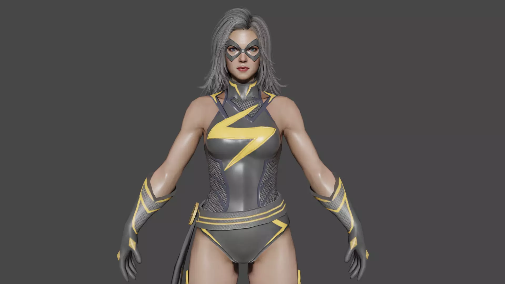 Ms Marvel Low-poly 3D model_1