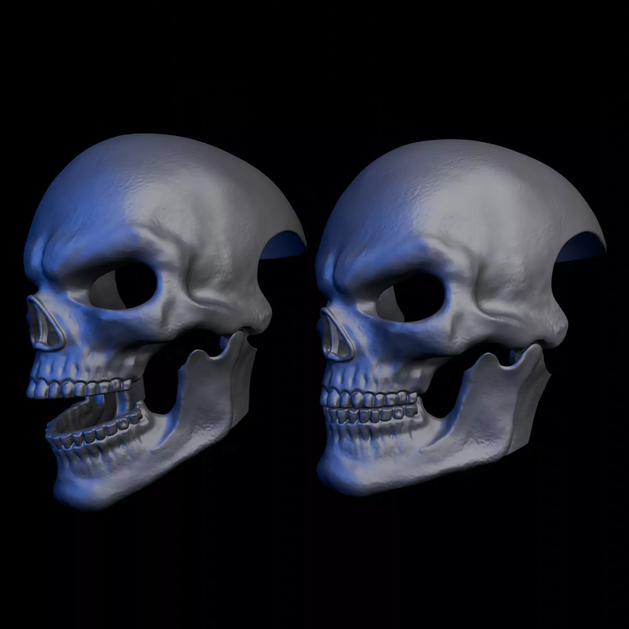 3D Printable Articulated Skull Mask STL Halloween Cosplay Model 3D print model_0