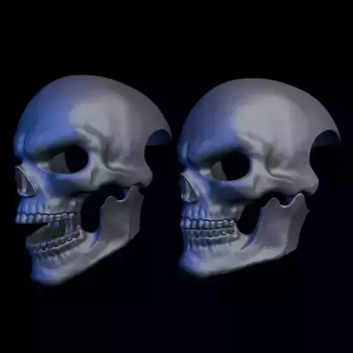 3D Printable Articulated Skull Mask STL Halloween Cosplay Model 3D print model 3D Printable Articulated Skull Mask STL Halloween Cosplay Model 3D print model