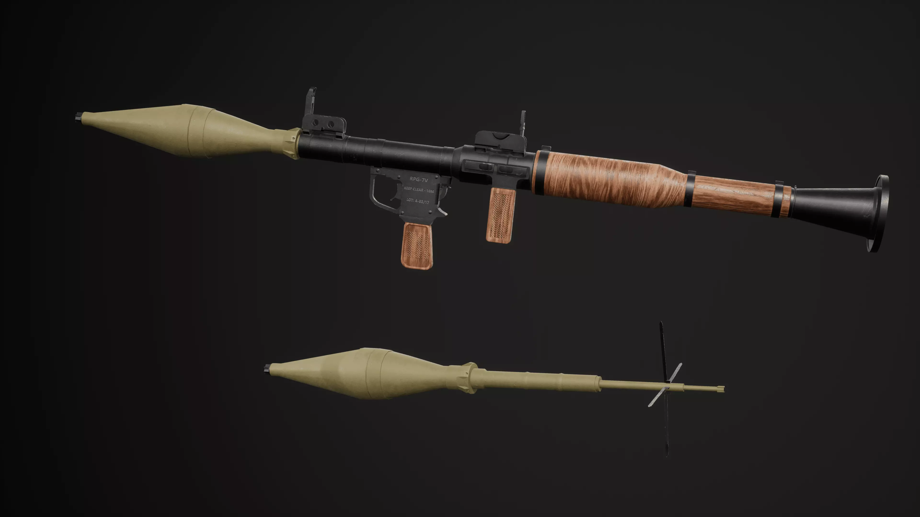 Heavy Weapon Gun Pack  Low-poly 3D model_4