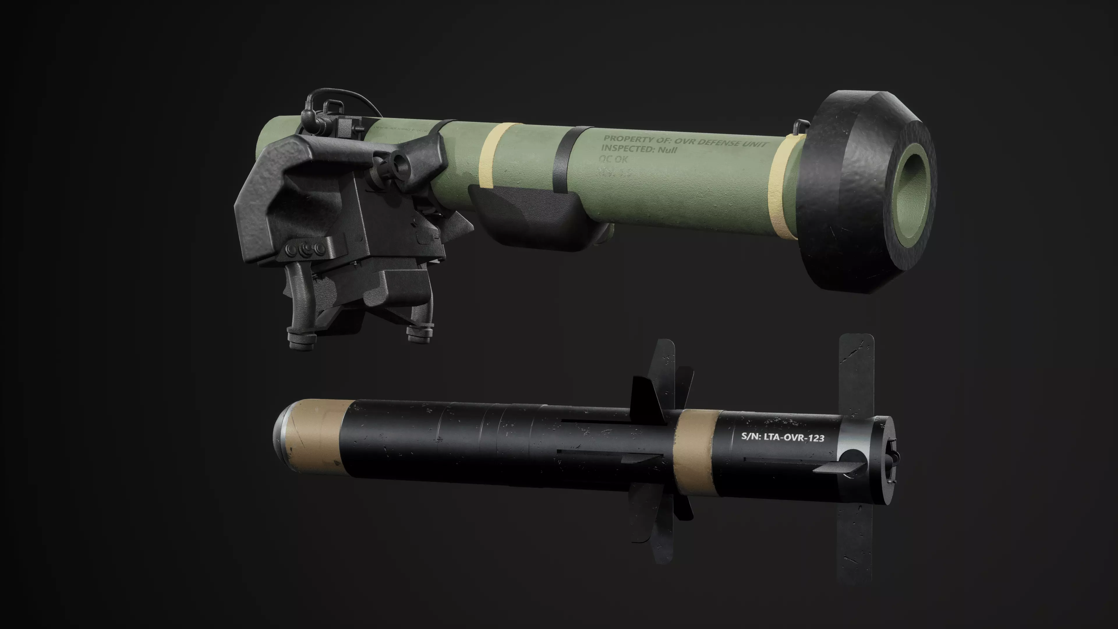 Heavy Weapon Gun Pack  Low-poly 3D model_3