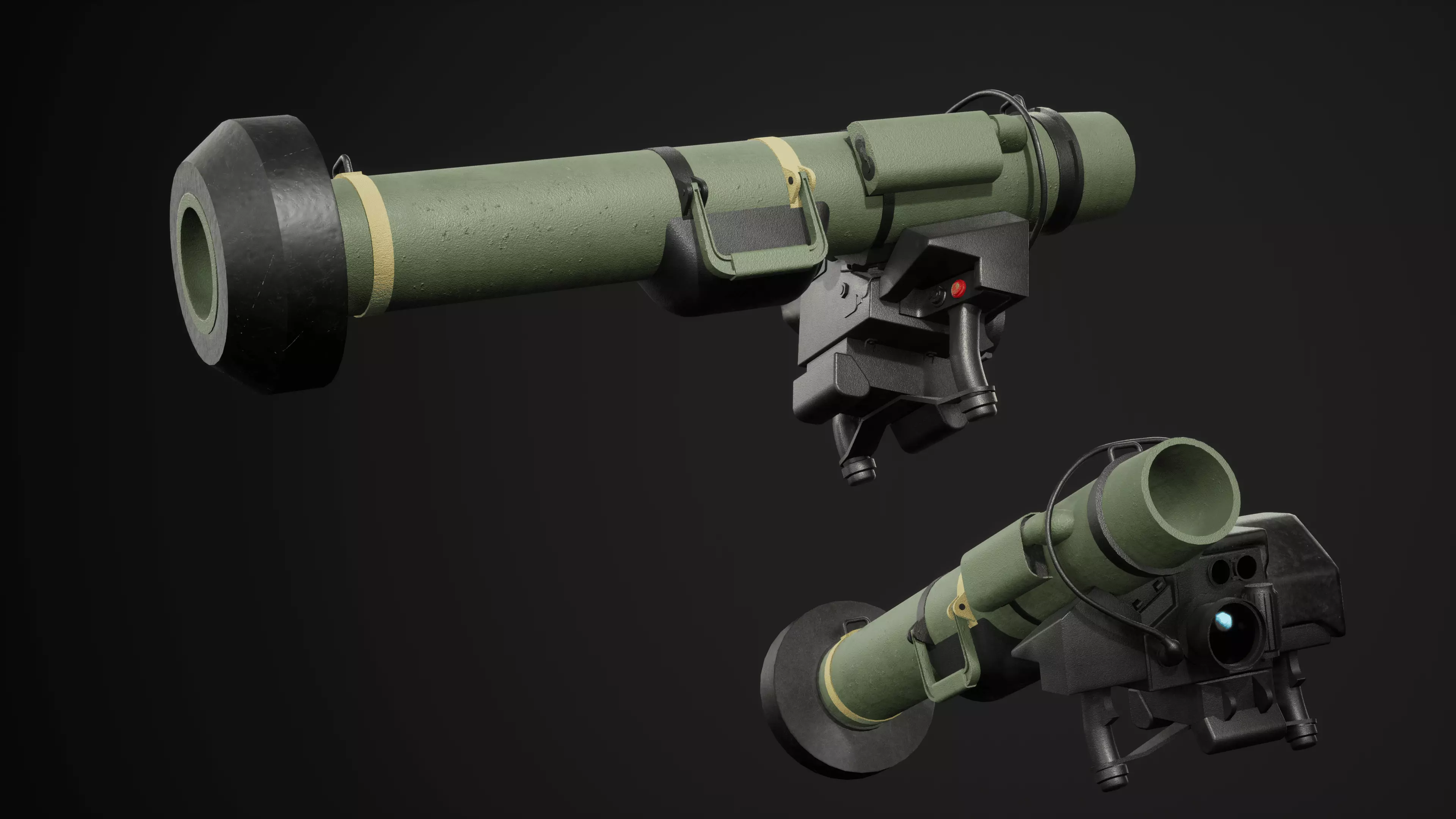 Heavy Weapon Gun Pack  Low-poly 3D model_5
