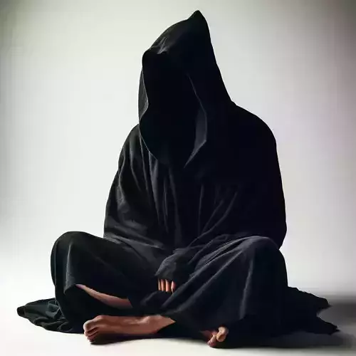 Black Hoodie Girl Horror 3D Model