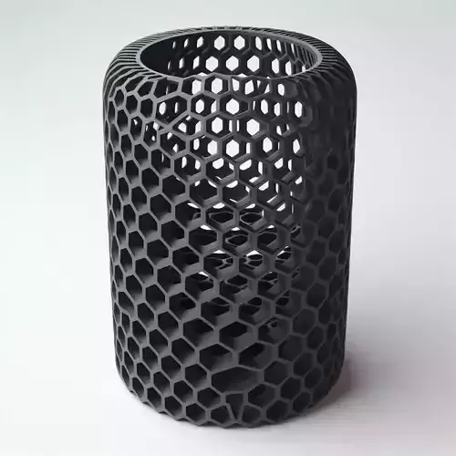 Voronoi Style Vase 3D Printable Model