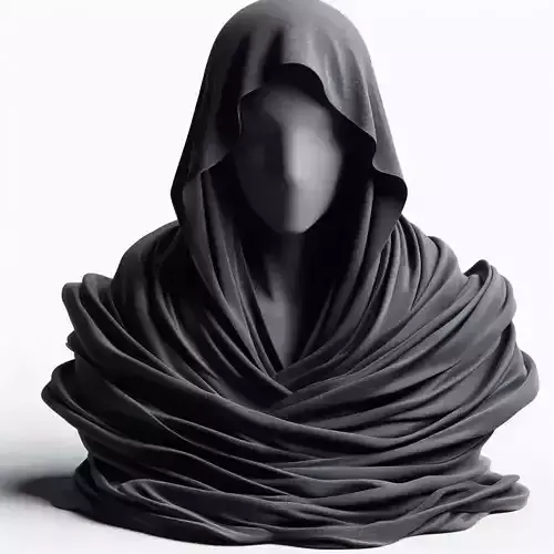 Black Hoodie Girl Horror 3D Model