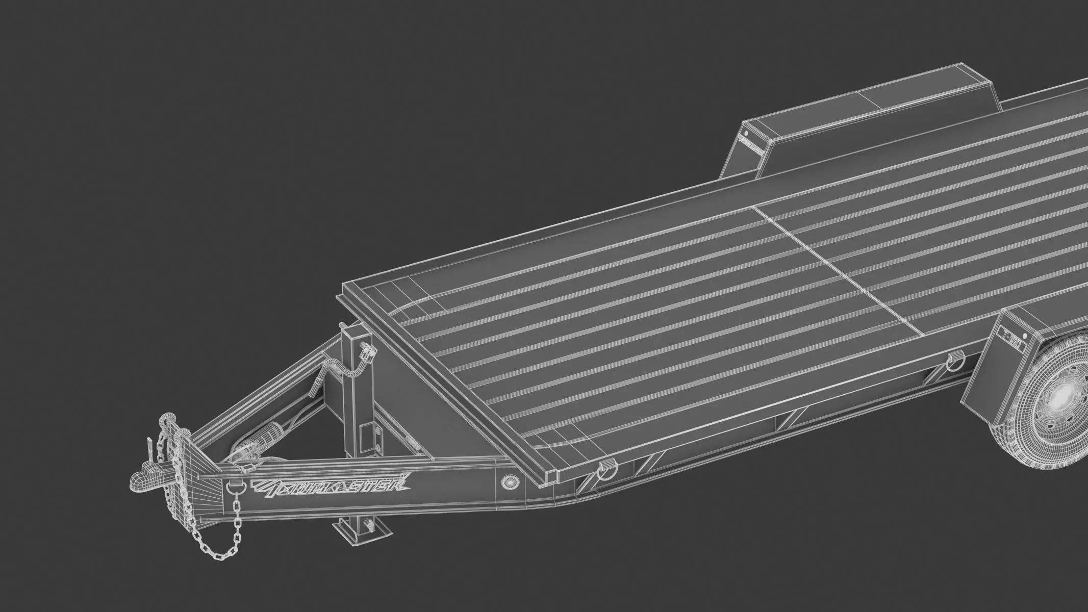 Towmaster T-16D Drop Deck trailer 3D model_18