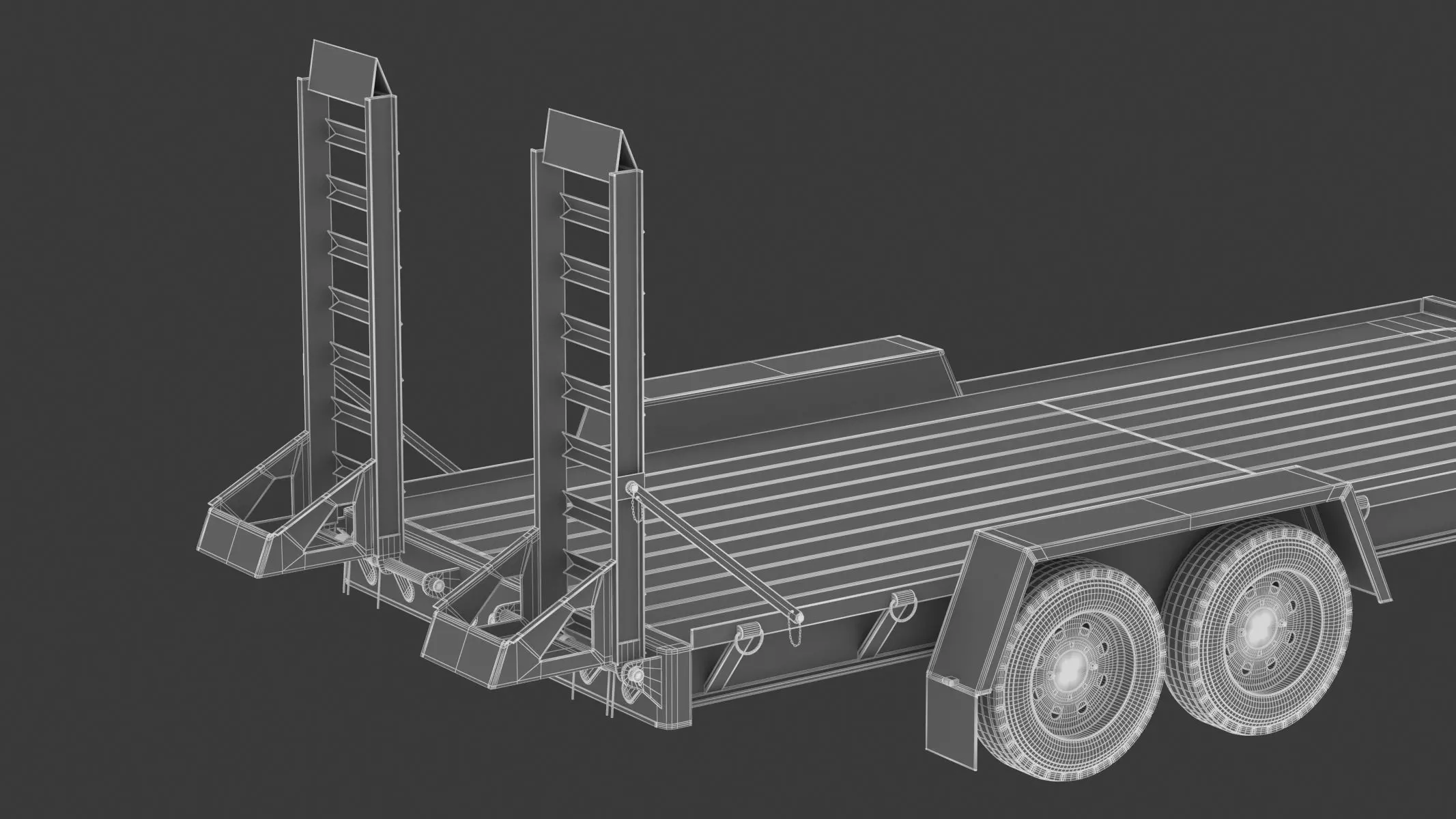 Towmaster T-16D Drop Deck trailer 3D model_17
