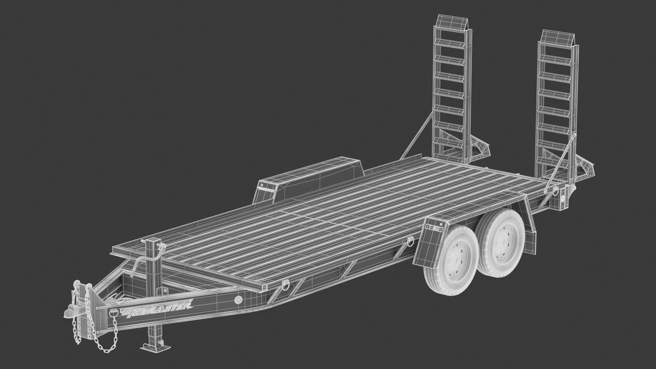 Towmaster T-16D Drop Deck trailer 3D model_2