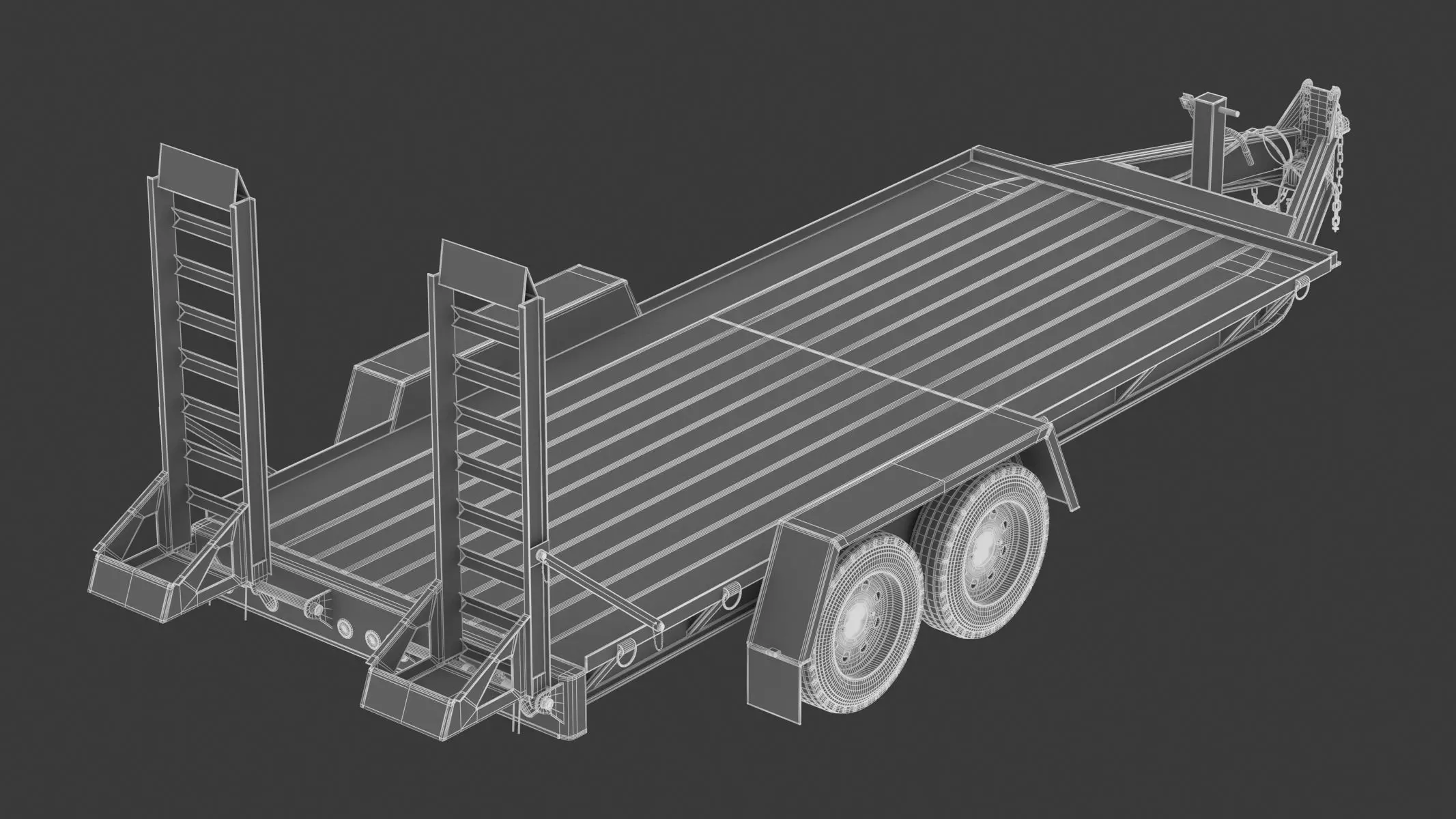 Towmaster T-16D Drop Deck trailer 3D model_16
