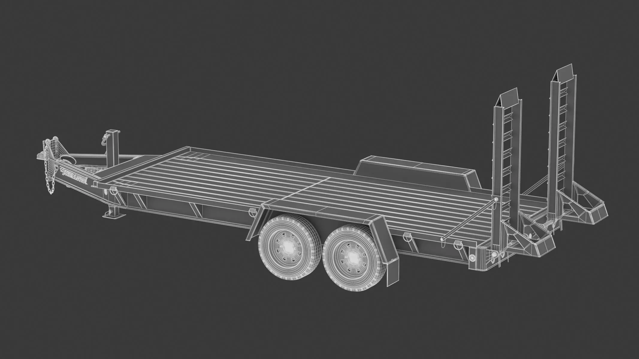 Towmaster T-16D Drop Deck trailer 3D model_15