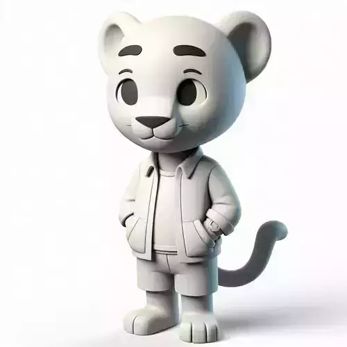 Cute Cat Standing in Stylish Suit