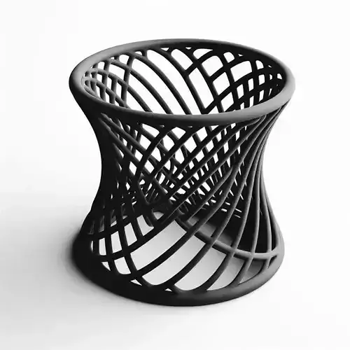 Voronoi Style Vase 3D Printable Model