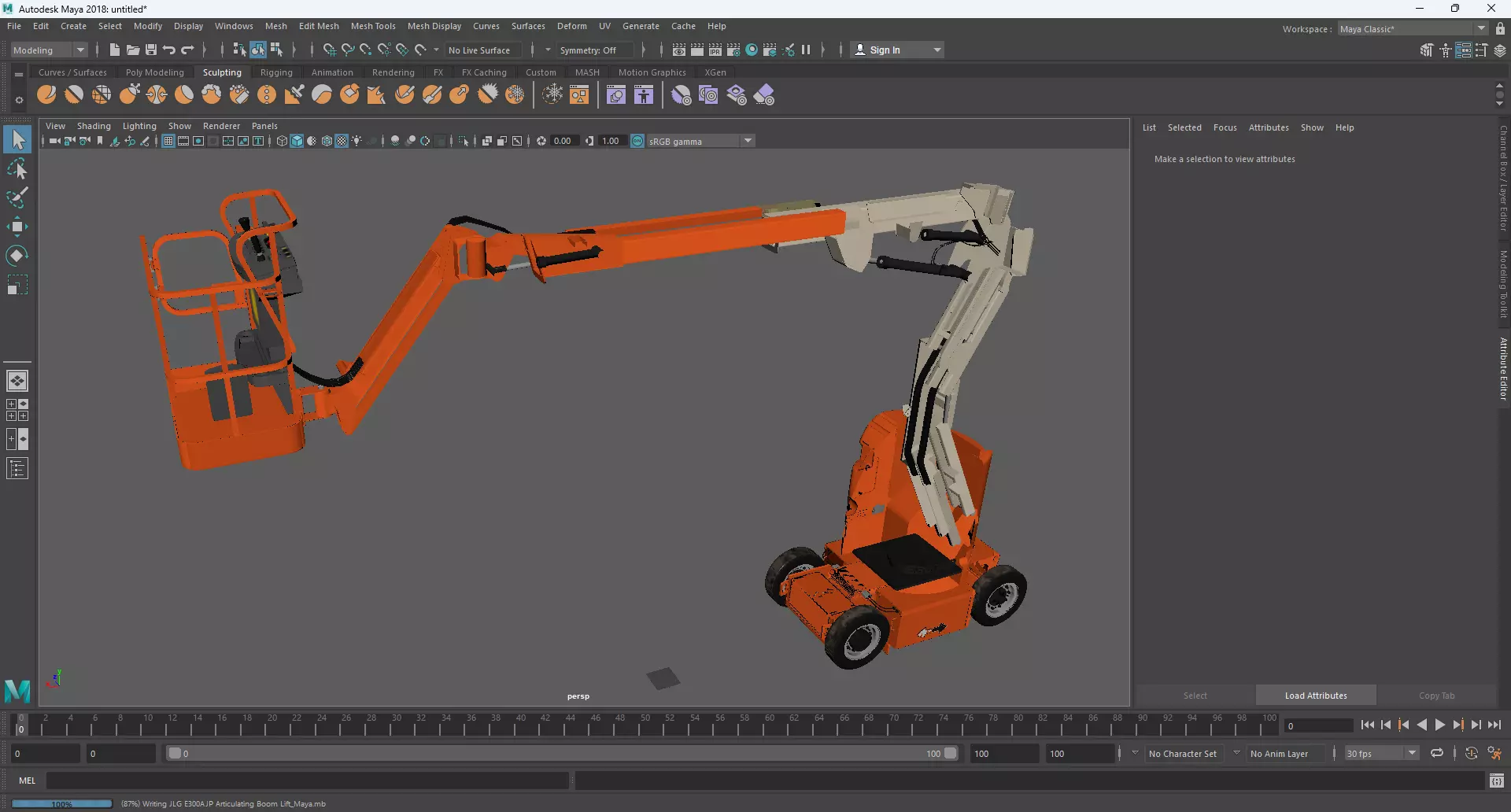 JLG E300AJP Articulating Boom Lift 3D model_13
