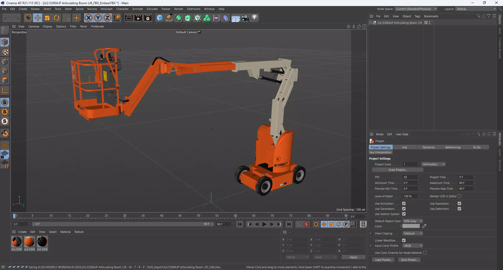 JLG E300AJP Articulating Boom Lift 3D model_11