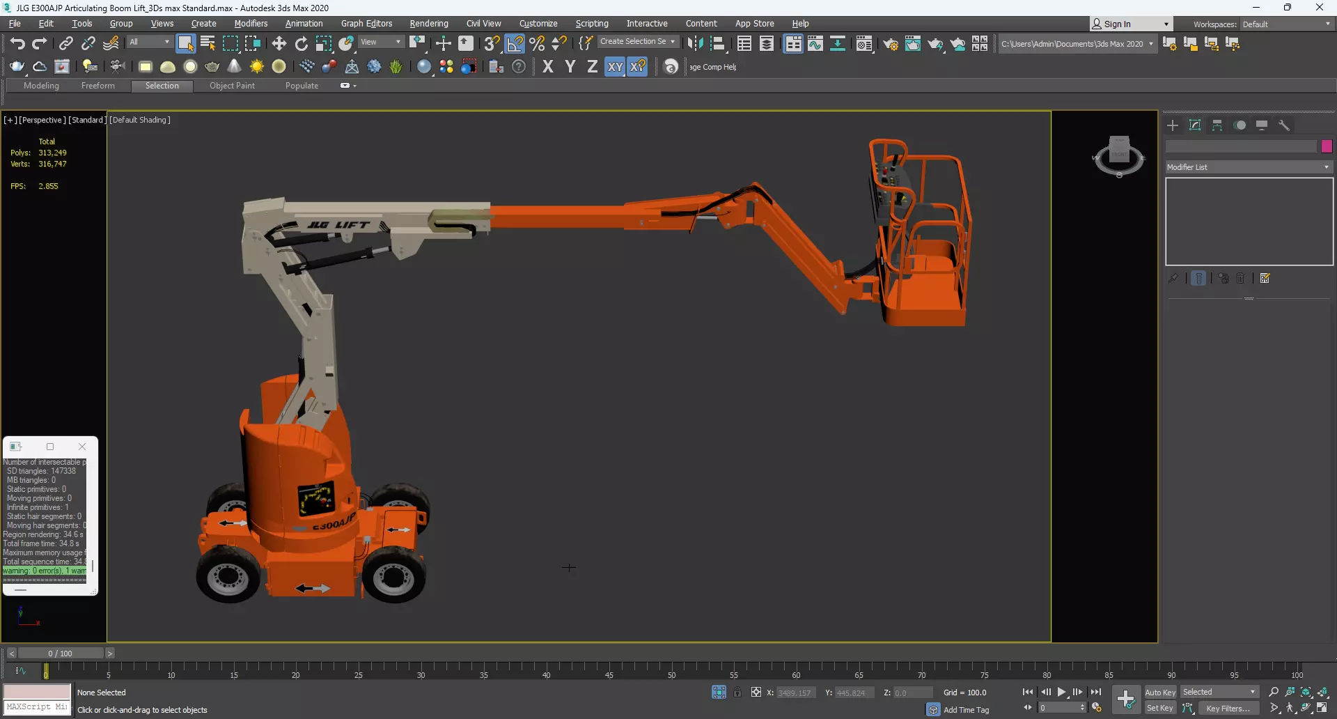 JLG E300AJP Articulating Boom Lift 3D model_14