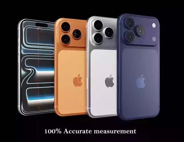 I Phone 17 Pro Low-poly 3D model