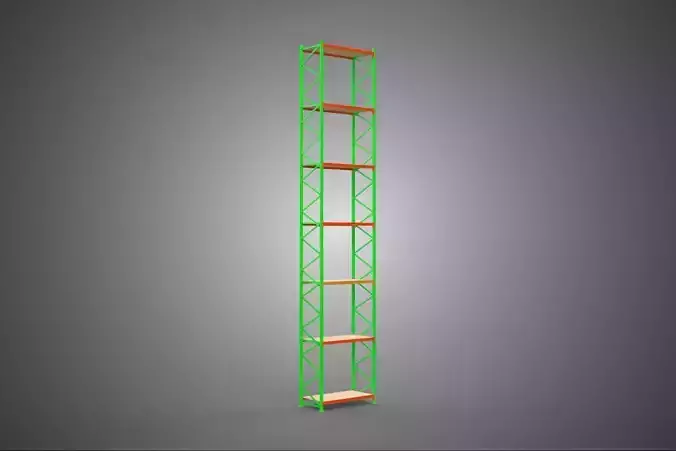 TOWER RACK UPRIGHT VERTICAL WOOD METAL WAREHOUSE SHELVES STORAGE